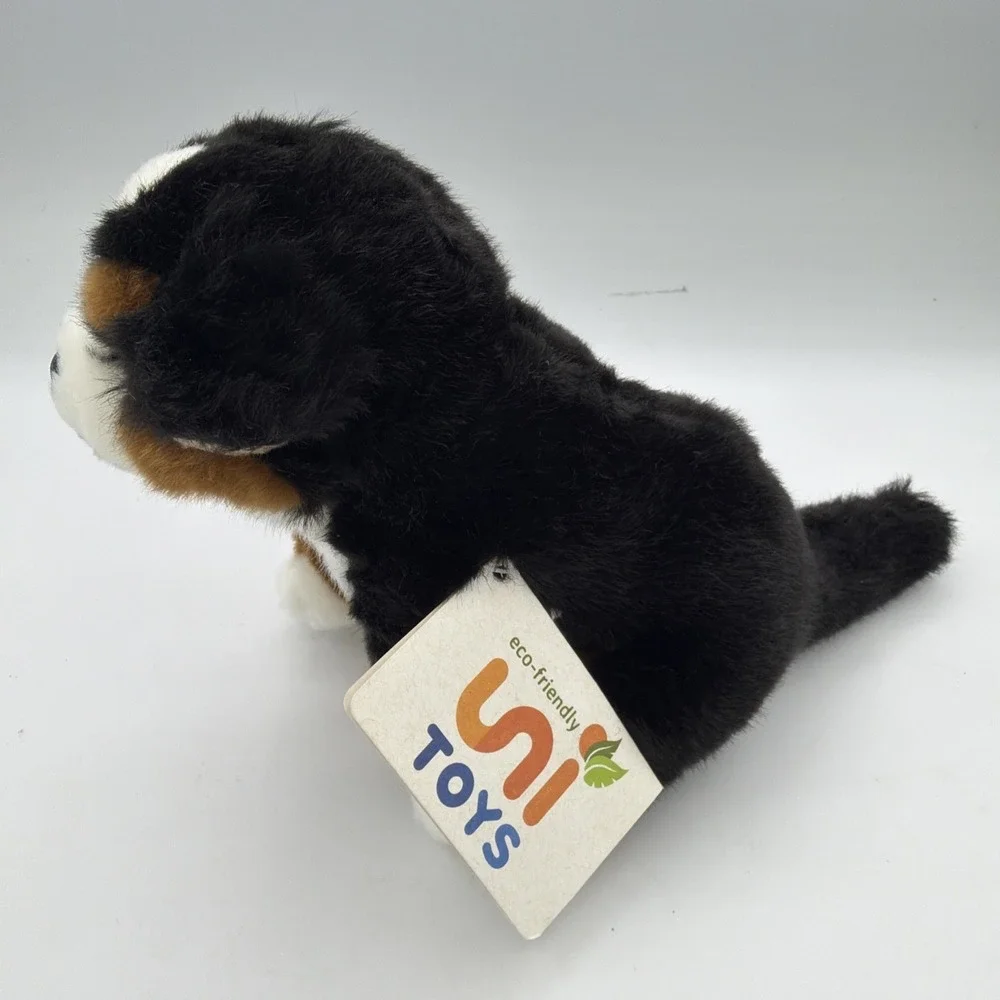 Uni Toys L82190 Bernese Mountain Dog Puppy Plush Tricolor Sitting 6